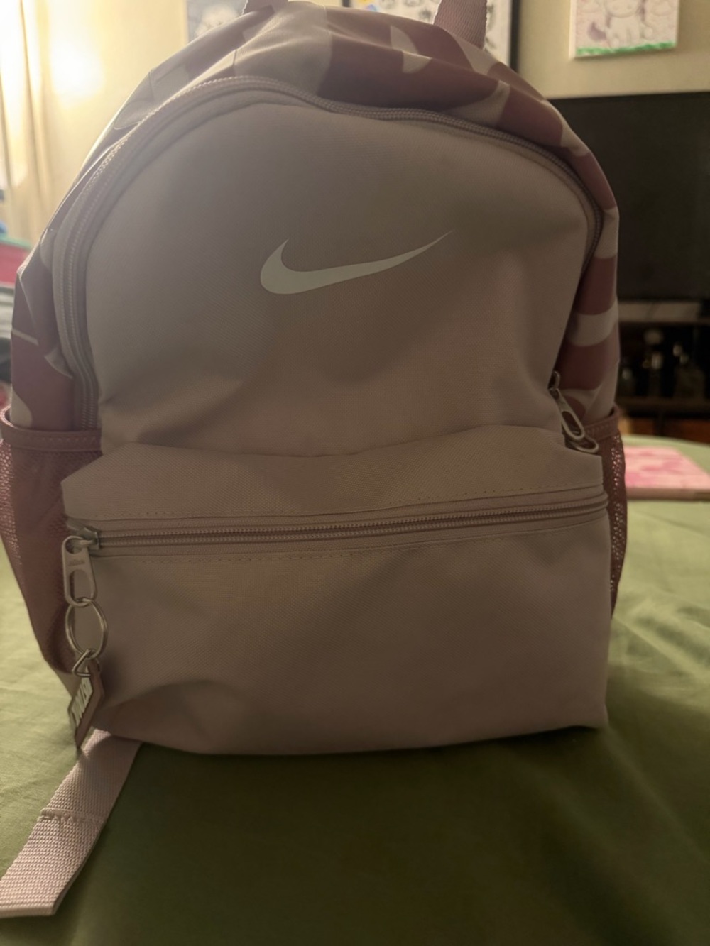 Nike Light Pink Mini Backpack with White Swoosh - Picture 2 of 3